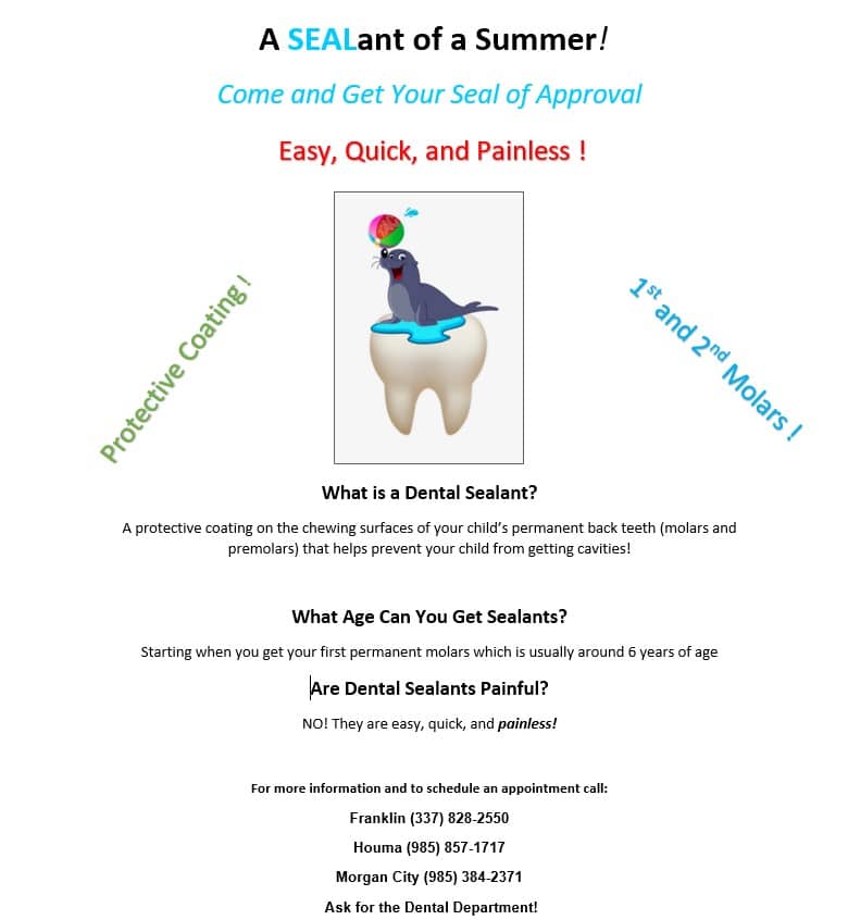 Dental Sealants flyer