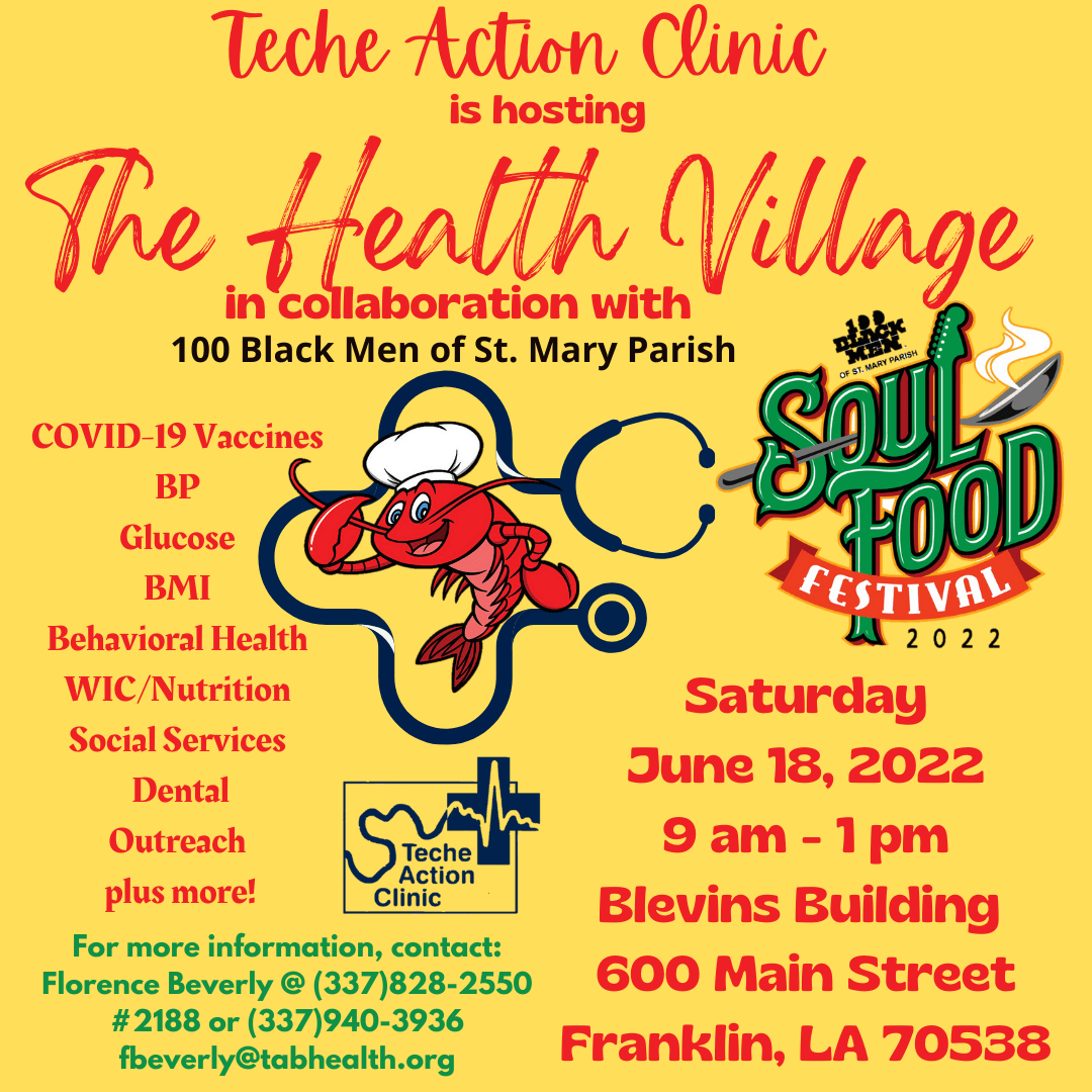 Teche Action Clinic hosting “The Health Village”